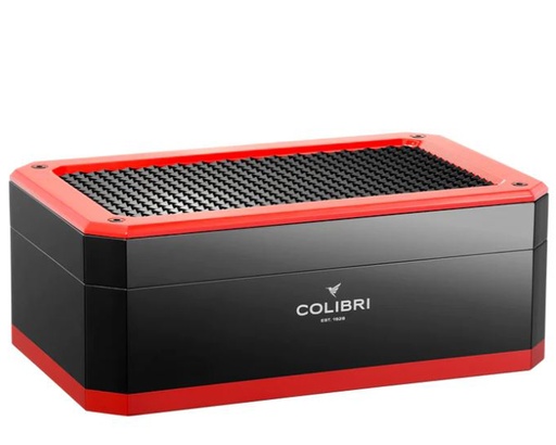 [HU360T4] Humidor Colibri Rally Black Red - 125 Cigars