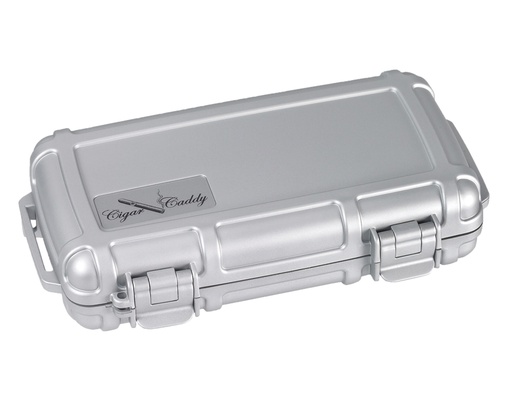 [HUMCC5S] Travel Humidor Cigar Caddy Silver 5 Cigars