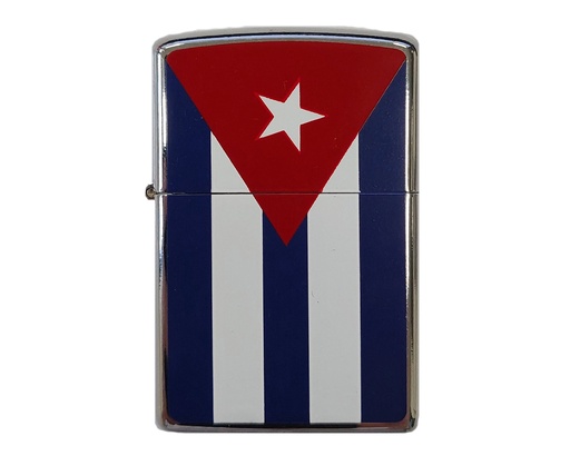 [5021] Aansteker Benzine Chrome Cuban Flag 