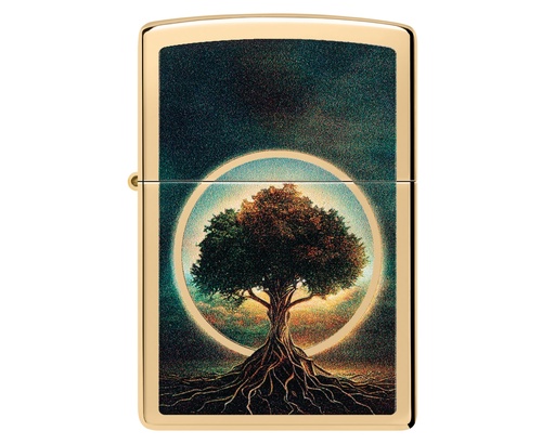 [60006998] Briquet Zippo Sacred Tree of Life Design