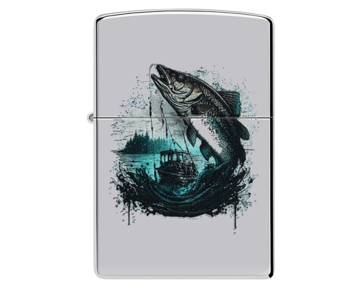 [60007022] Aansteker Zippo Fish and Boat Design