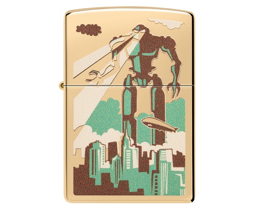 [60007023] Briquet Zippo Robot in City Design