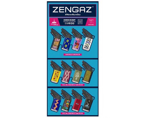[91900EUV1] Aansteker Zengaz ZL19 Seven Jet Cube Display V1