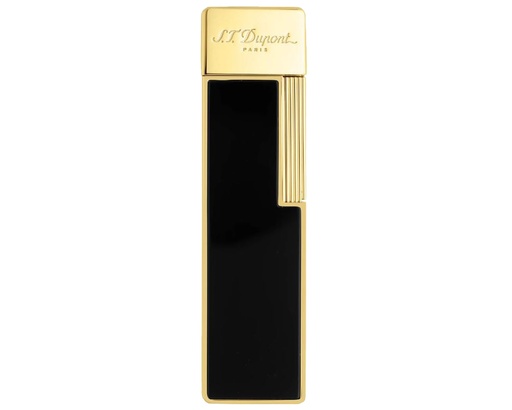 [030002] Lighter Dupont Twiggy Black Lacquer Gold