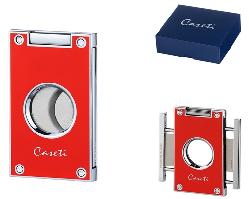 [CA5605] Coupe Cigare Caseti Paris 2 Couteaux Rouge