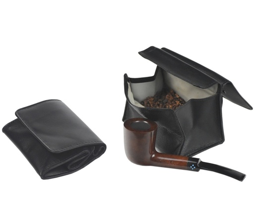 [IS902] Tobacco Pouch Sasieni Container Nappa Black