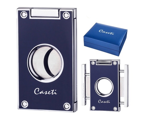 [CA5602] Coupe Cigare Caseti Paris 2 Couteaux Bleu