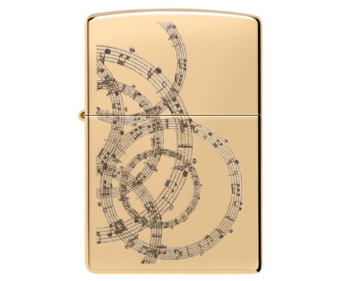 [60007239] Briquet Zippo Musical Notes Design