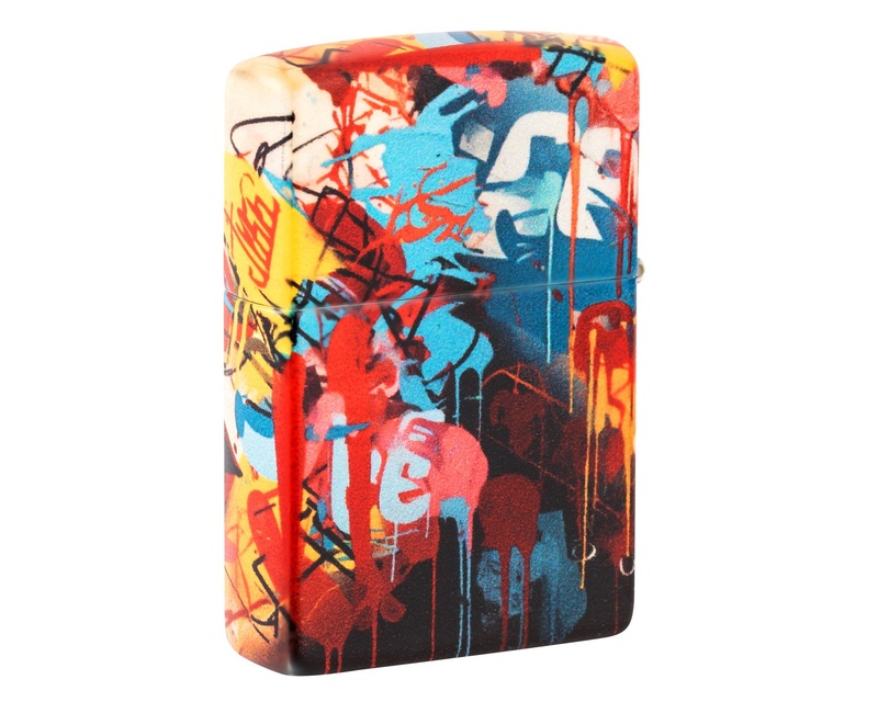 [60007208] Lighter Zippo Street Art Face Design