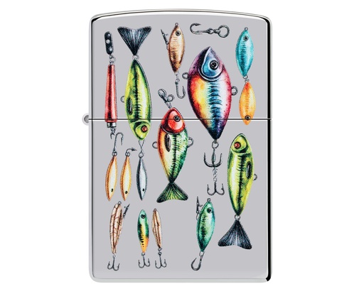 [60007236] Briquet Zippo Fishing Hooks Design