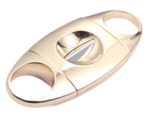 [CCV01G] Cigar Cutter Metal V-Cut Gold