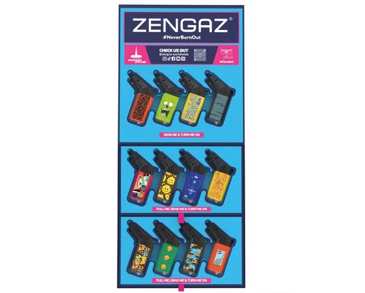 [91900EUV2] Briquet Zengaz ZL19 Seven Jet Cube Display V2