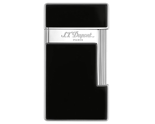 [028001] Briquet Dupont Slimmy Laque Brillante Noire Chrome