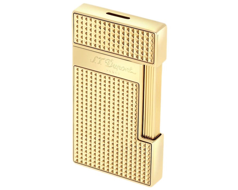 [028119] Briquet Dupont Slimmy Pointe de Diamant Dore