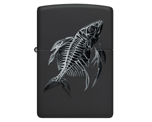 [60007366] Lighter Zippo Fish Skeleton Design