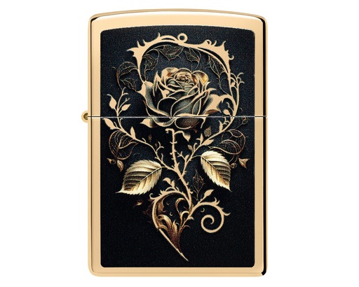 [60007382] Lighter Zippo Golden Rose Design