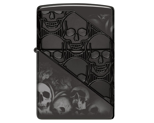 [60007451] Briquet Zippo Skulls Design