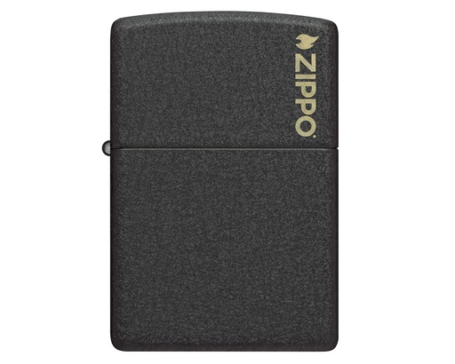 [60007448] Aansteker Zippo Black Crackle with Zippo Logo